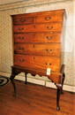 18th C.Tiger Maple Chest on Frame