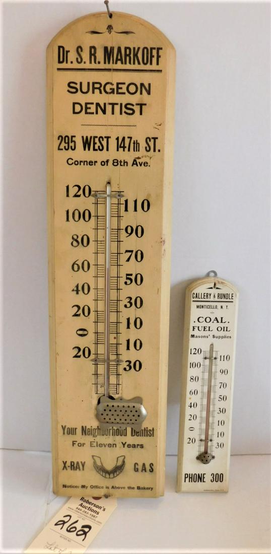 2 Vintage Advertising Thermometers (1 of 1)