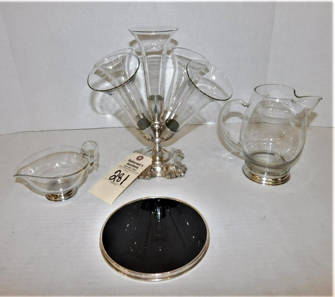 Lot of 4 Silverplate & Sterling Base Pcs. (1 of 1)