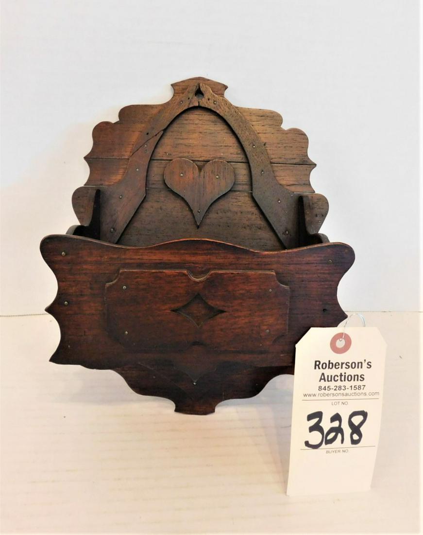 Folky Pine Wall Box with Heart Motif Dec 03, 2022 Roberson's
