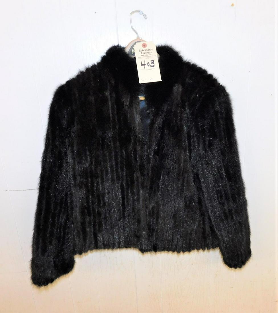 Mink Jacket by "Saga Mink": Mink Jacket by "Saga Mink" Sz. 12-14 in GD Cond.