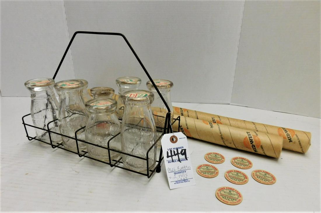 8 Milk Bottles w/Carrier (1 of 2)