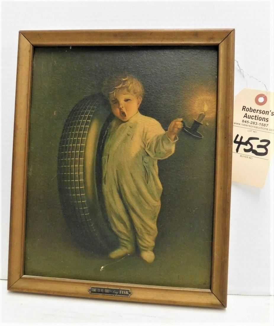 Framed "Fisk Tires" Advertising Print (1 of 3)