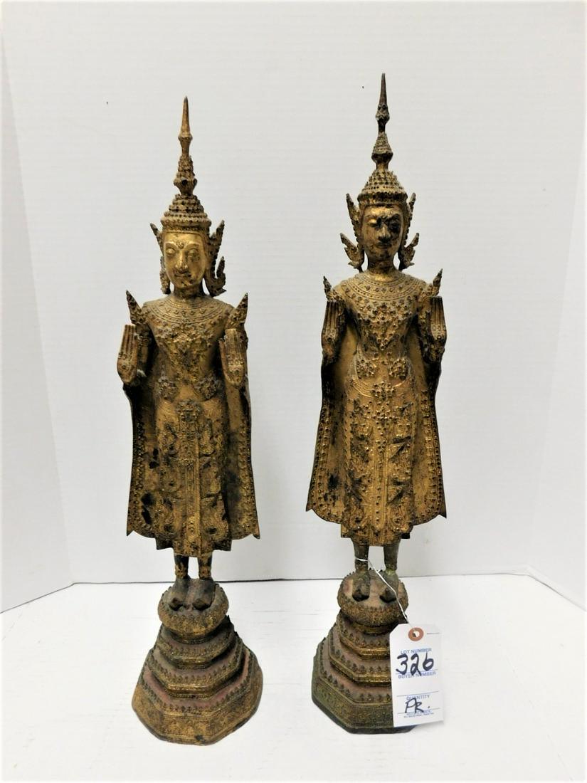 Lot of 2 Oriental Ornate Figures (1 of 1)