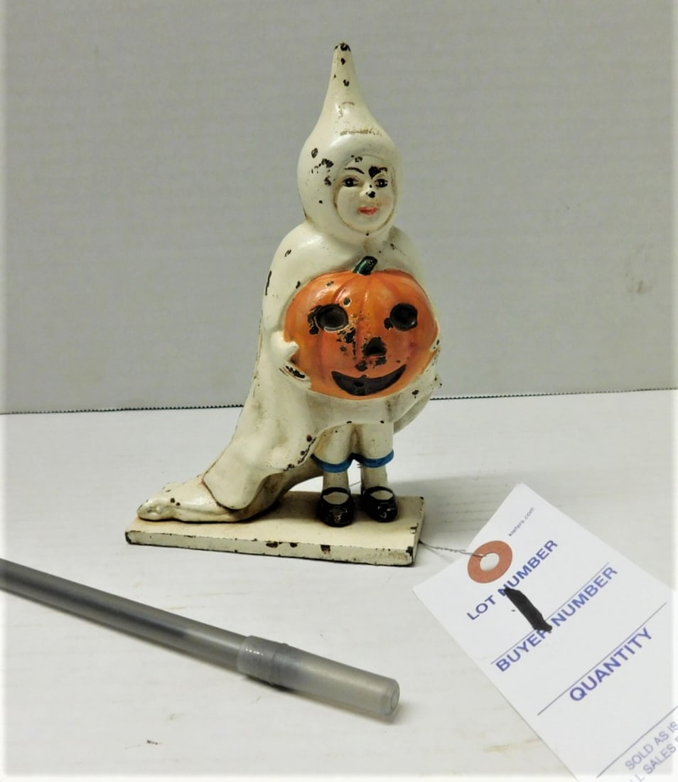 Early Cast Iron Halloween Figural Bank Auction