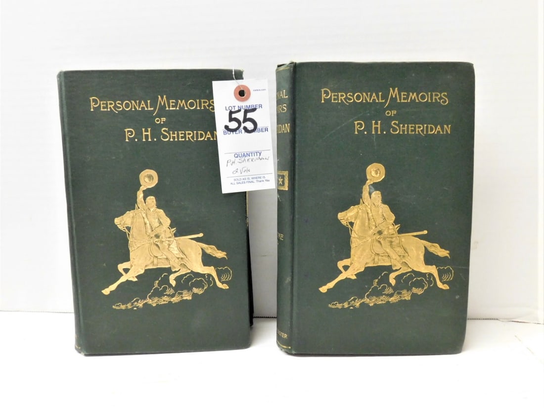 2 Vols.Personal Memoirs - P.H. Sheridan: 2 Vols. of Personal Memoirs of P.H. Sheridan Vol. I & II Chas. Webster & Co., NY 1888