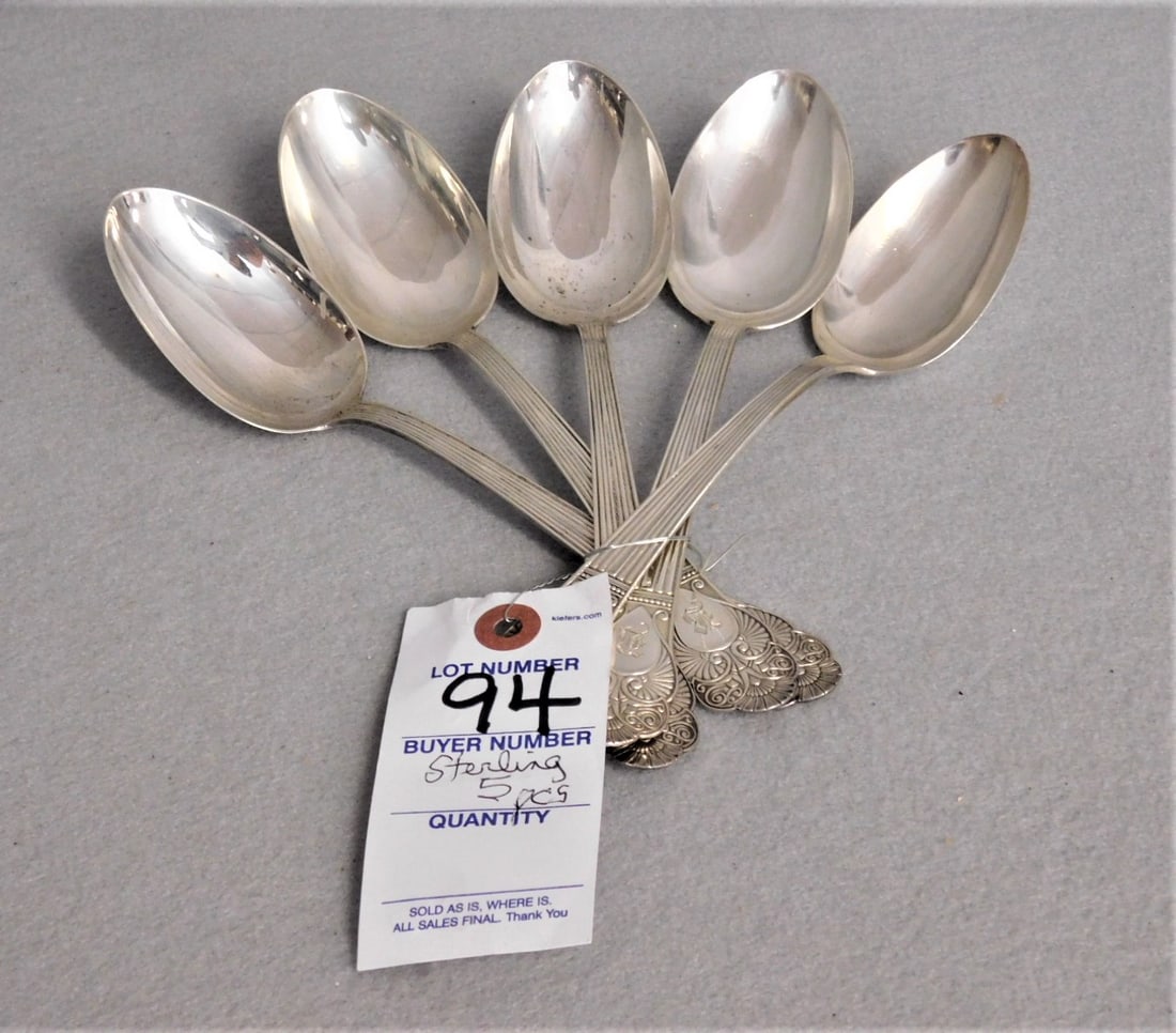 5 Gorham Sterling Serving Spoons (1 of 1)