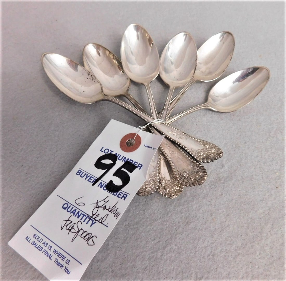 6 Gorham Sterling Teaspoons (1 of 1)