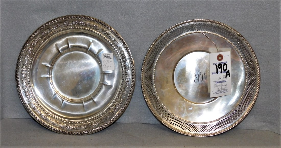 Lot of 2 Sterling Silver Plates (1 of 1)