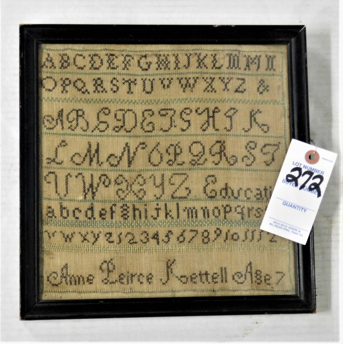 Early "ABC" Needlepoint Sampler (1 of 2)