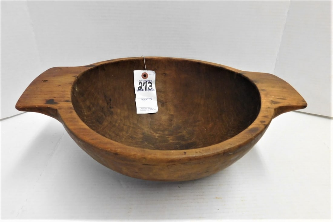 Early Wooden Bowl w/Handle (1 of 2)