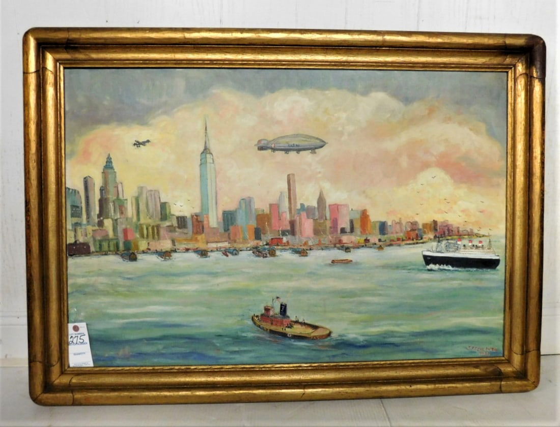 O/B NYC Skyline w/Blimp - J.Belveduto (1 of 3)