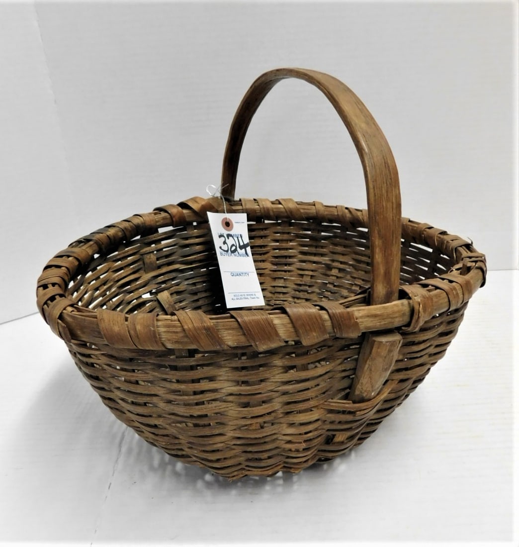 Round Splint Basket w/Handle (1 of 2)