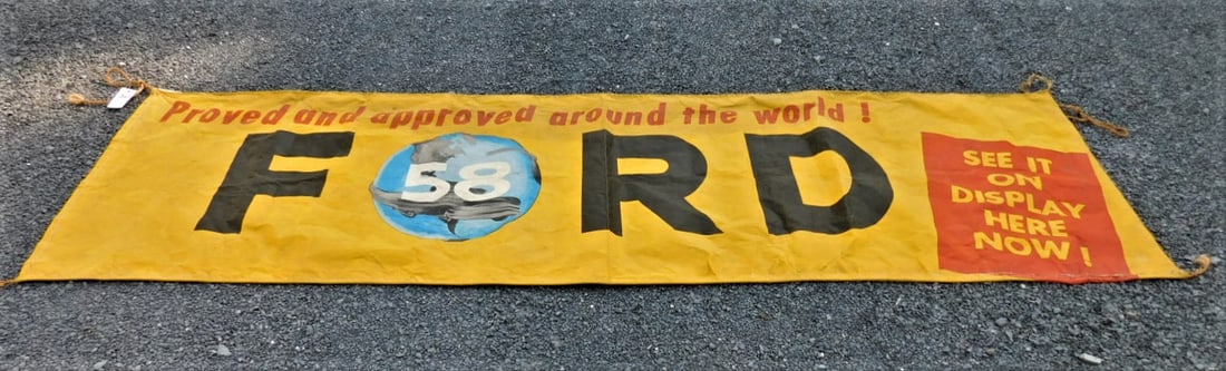 Canvas 'Ford Car" Banner (1 of 1)