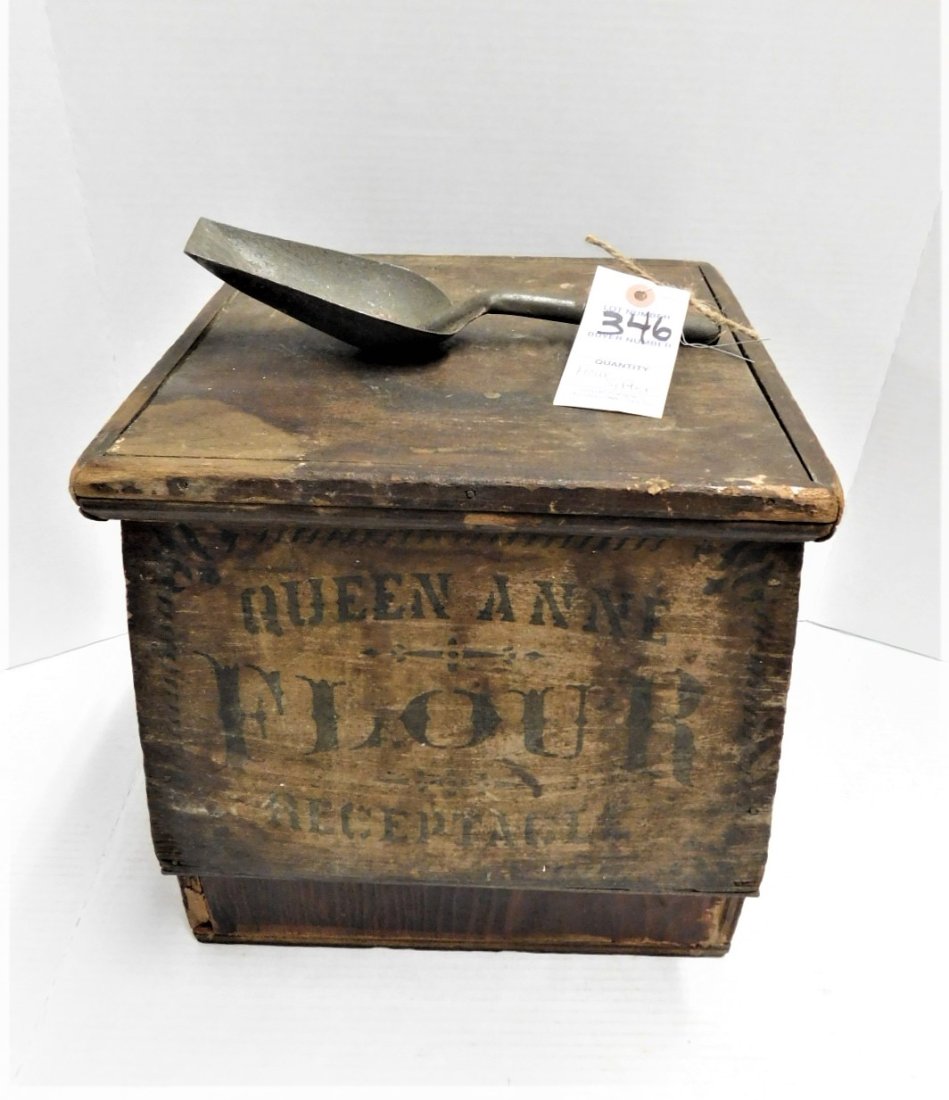 Early Wooden Stenciled Flour Sifter (1 of 2)