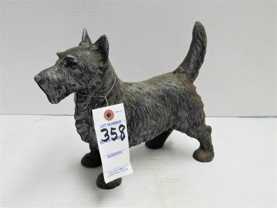 Iron Scottie Dog Figural Doorstop: Iron Scottie Dog Figural Doorstop in Gd. Cond. - 10 1/2W.x8 1/2"H.