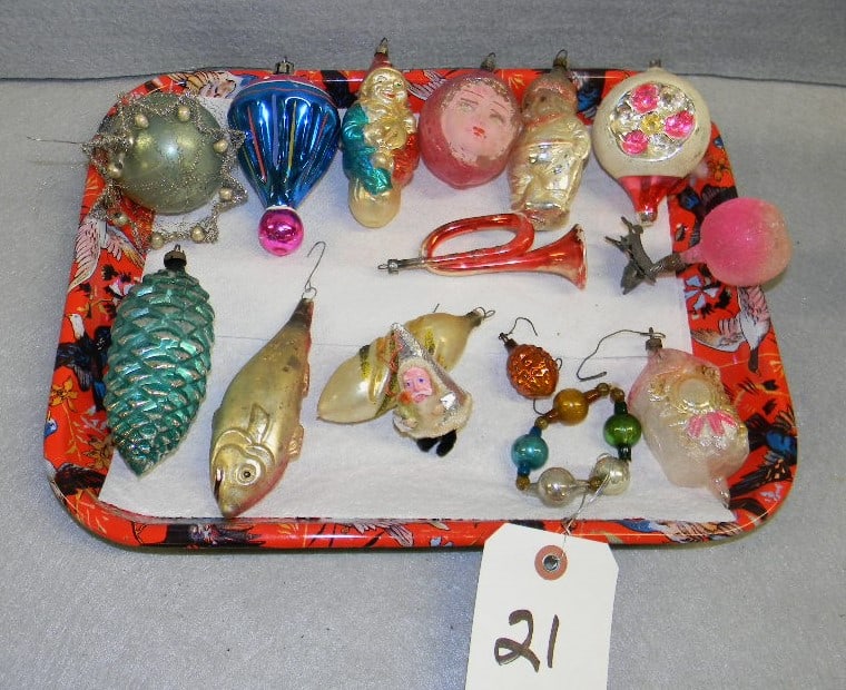 Lot of 15 Victorian Christmas Ornaments (1 of 3)