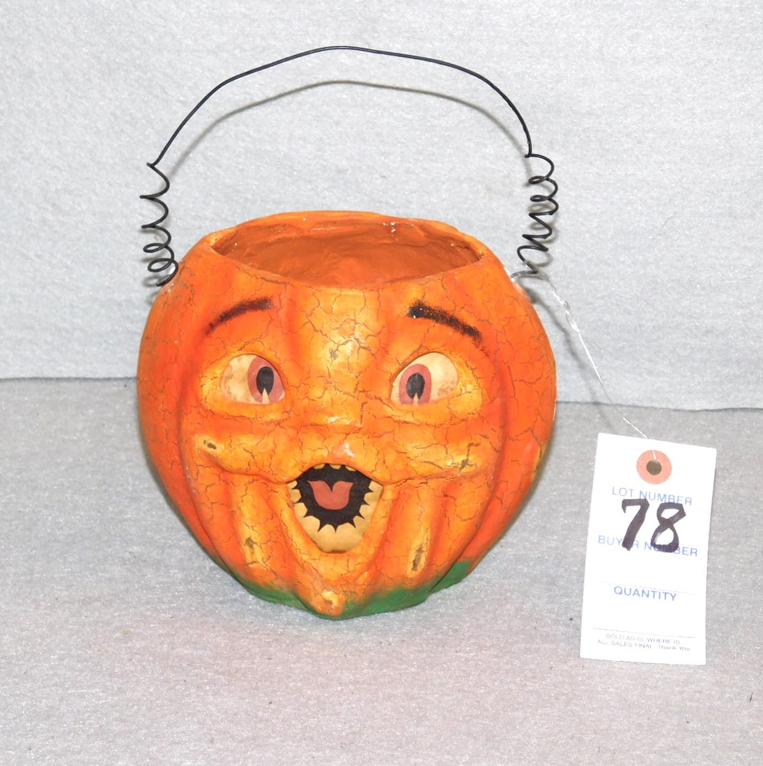 Vintage Paper Mache Jackolantern Auction