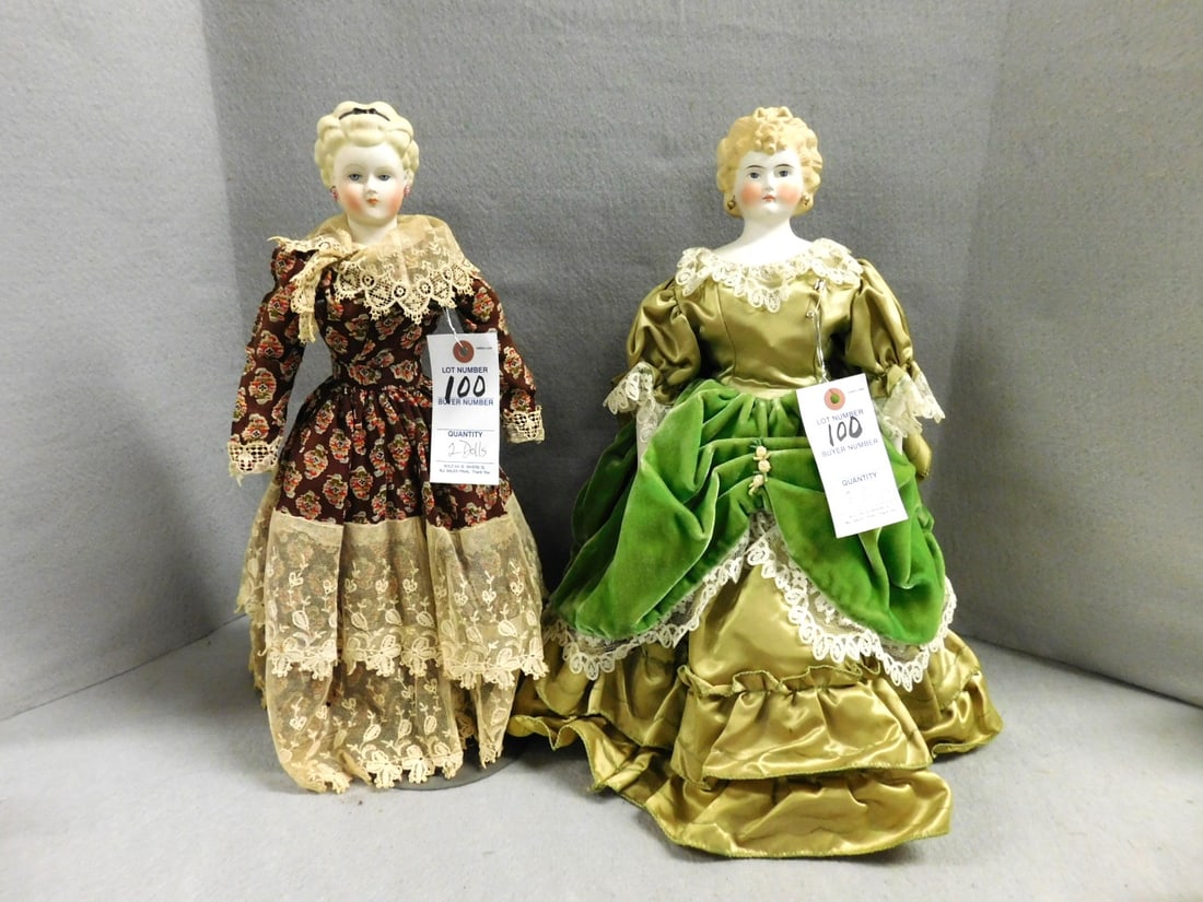 Lot of 2 China Head Dolls (1 of 1)