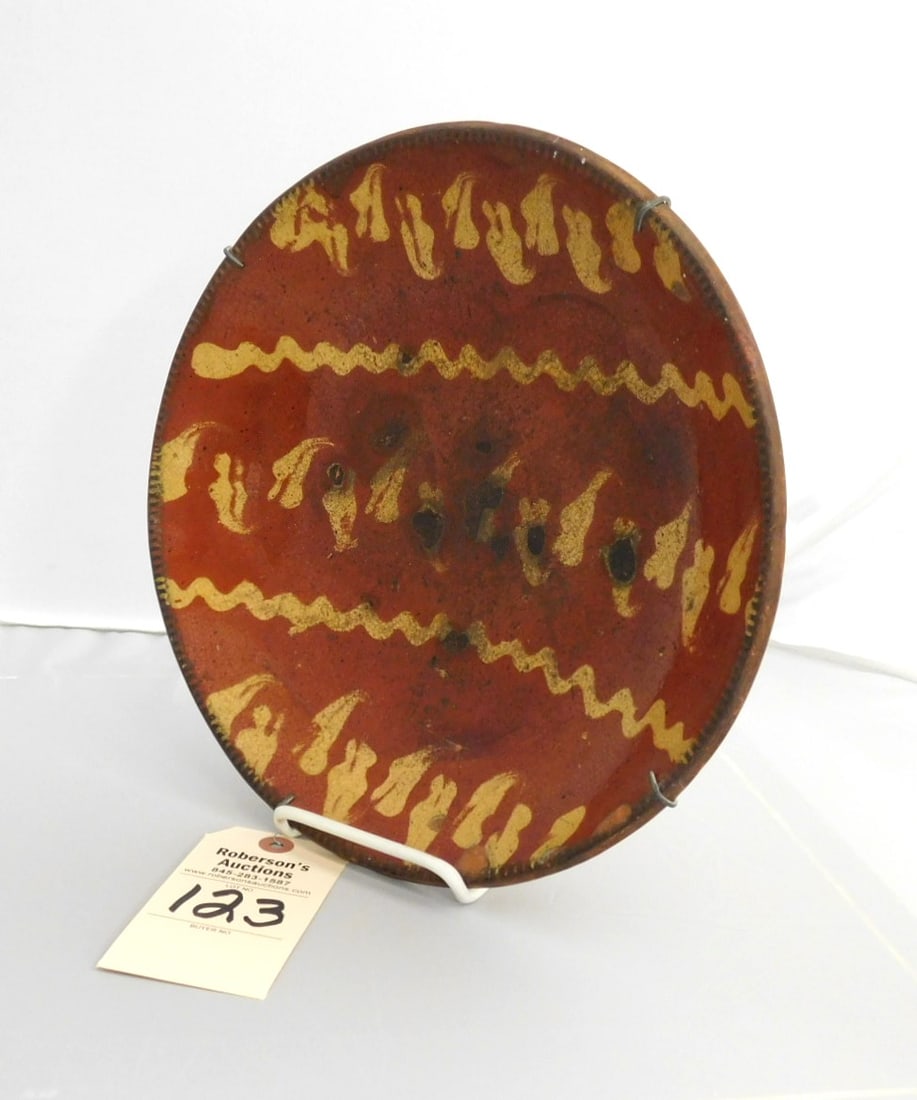 Redware Plate Marked "McCully Trenton" (1 of 3)