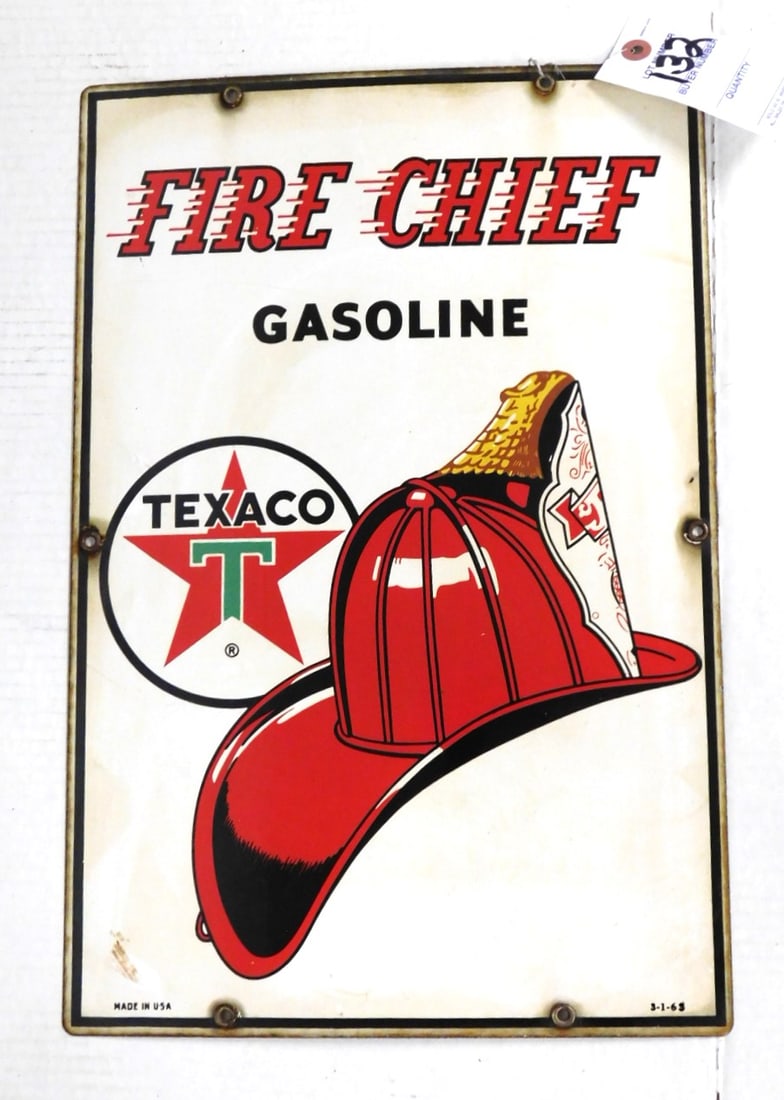 Texaco Porcelain Gas Pump Sign (1 of 2)