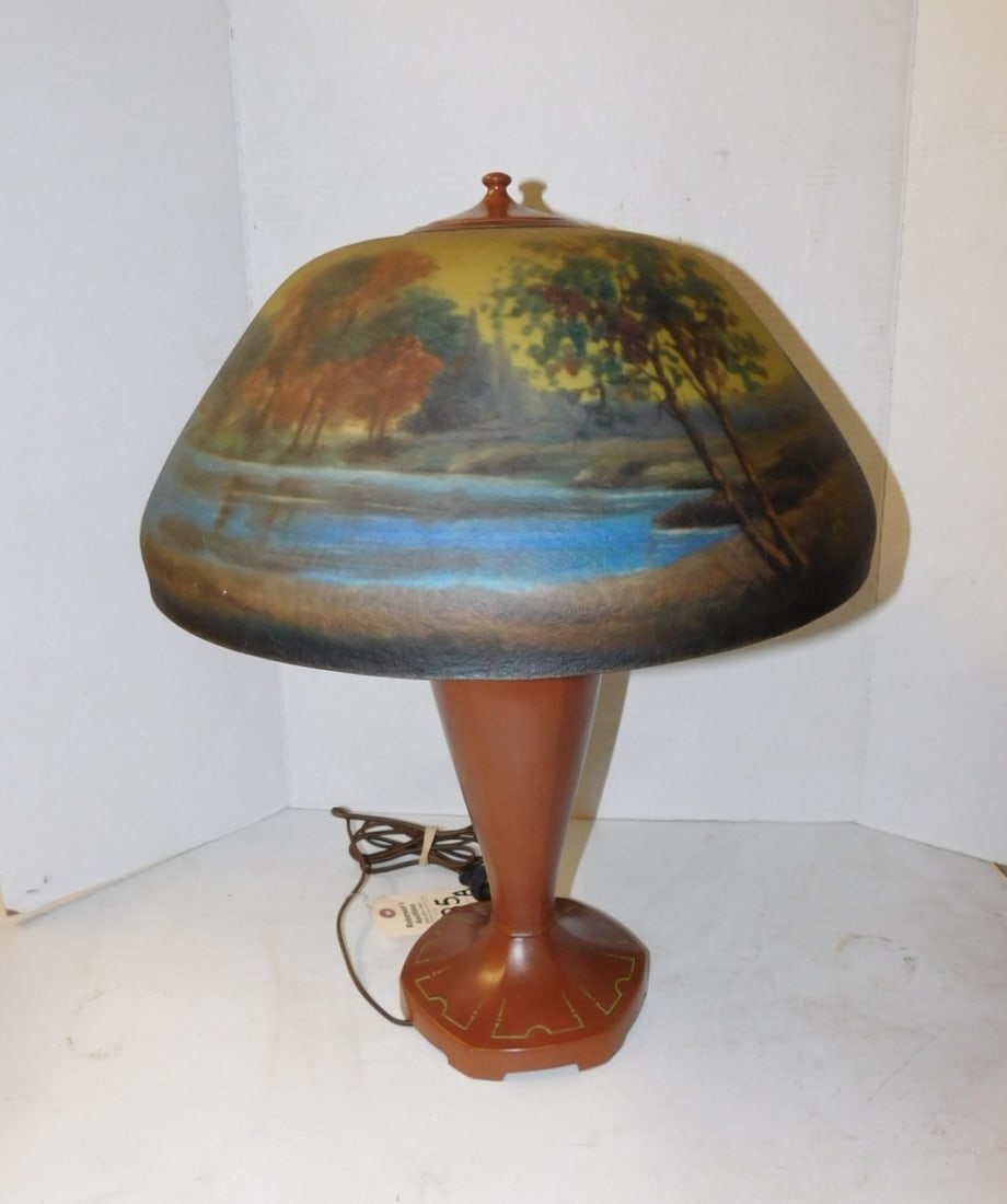 Reverse Ptd. Shade Parlor Lamp (1 of 3)