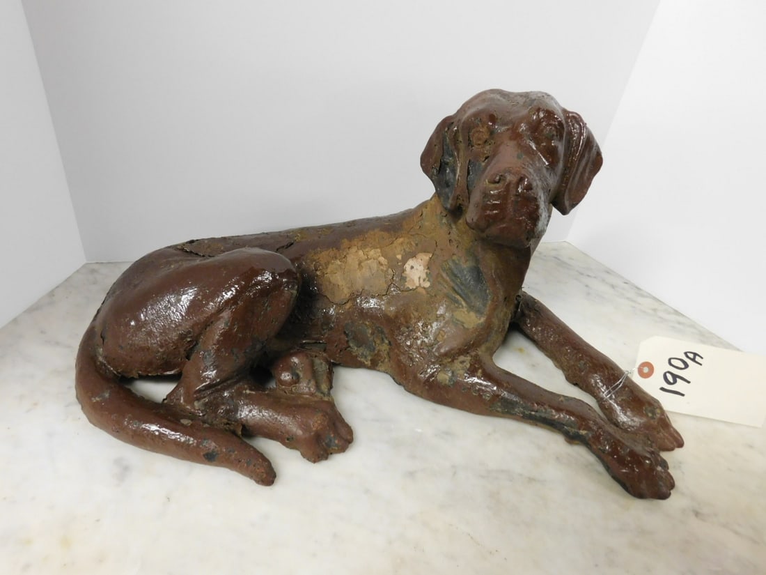 Iron Reclining Figural Dog (1 of 3)