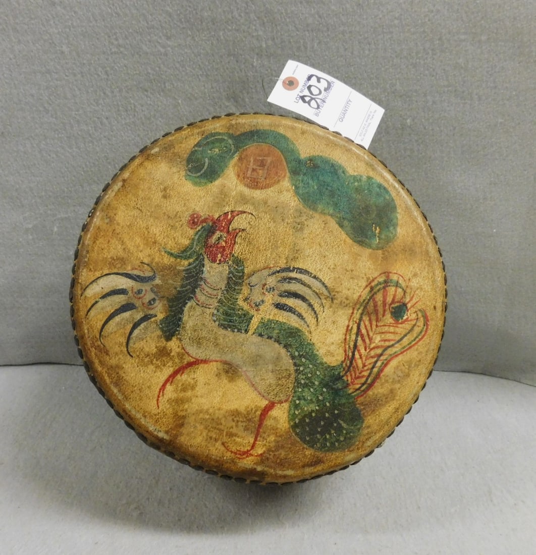 Early 13"D Native American Drum (1 of 4)