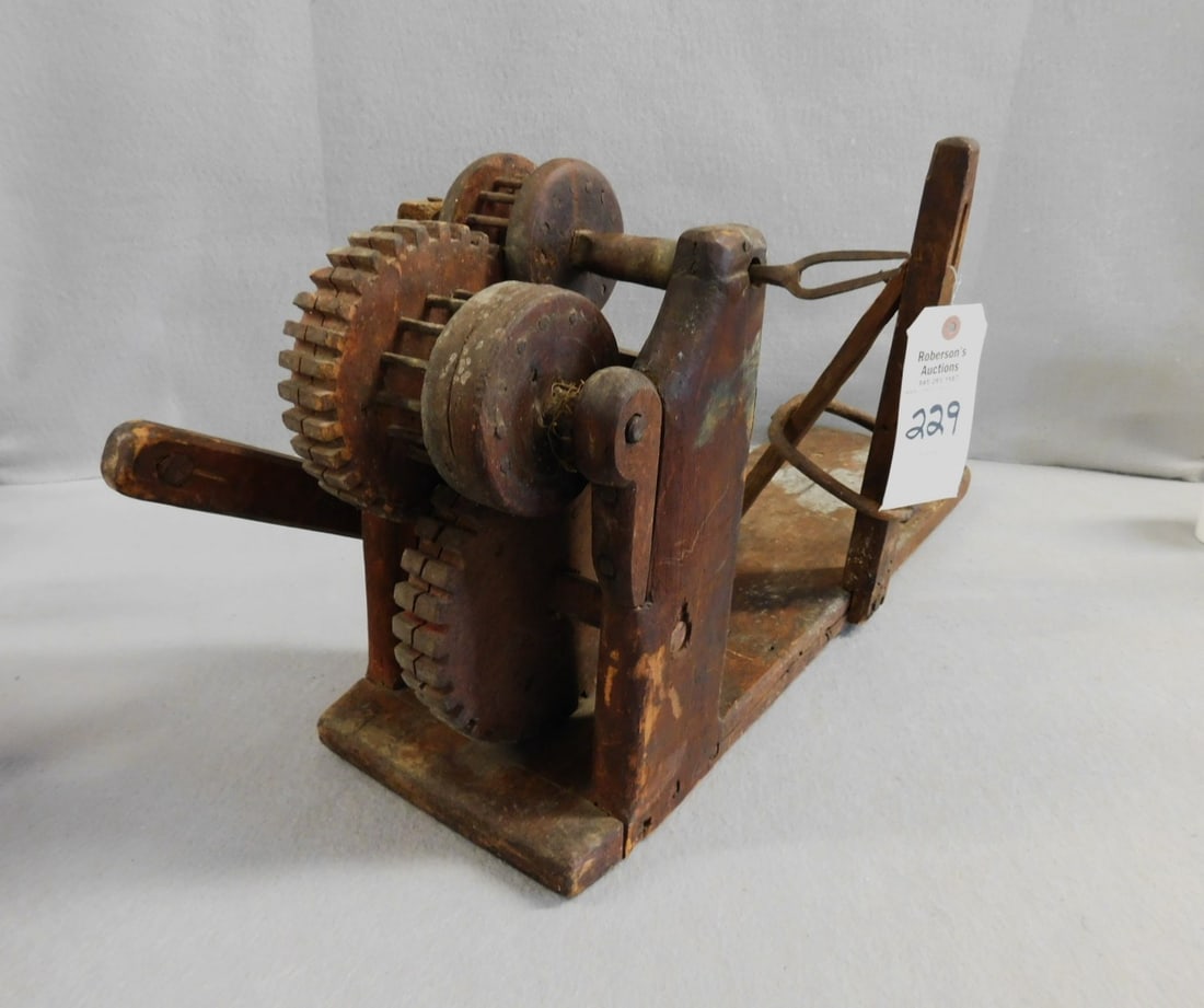 Primtive 18thC. Wooden Apple Peeler: Primtive 18thC. Wooden Apple Peeler in GD Cond.