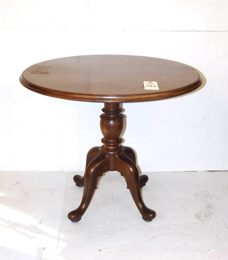 Round Walnut Pedestal Table (1 of 1)