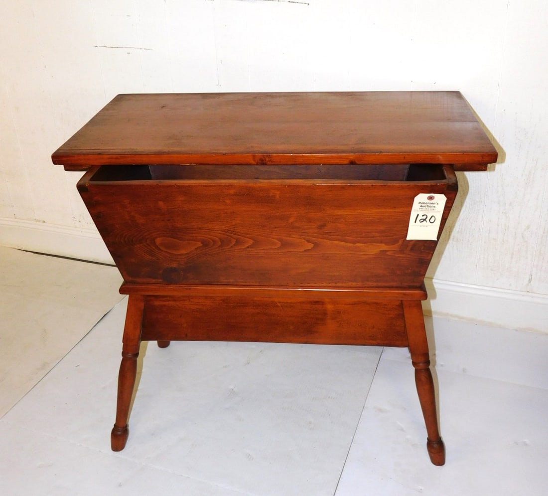 Mid 19th C. Standing Pine Dough Box (1 of 2)