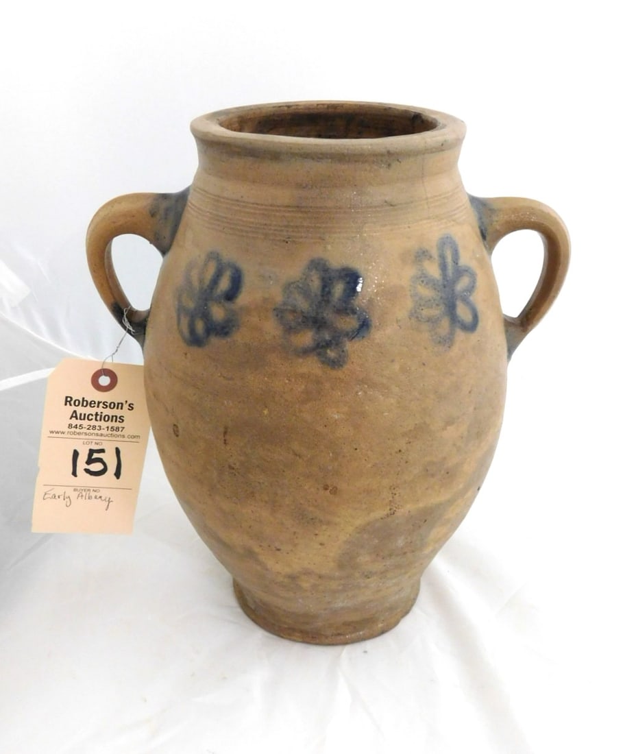 1 Gal. Dbl. Hdl. Jar Attrib.To Early Albany (1 of 6)