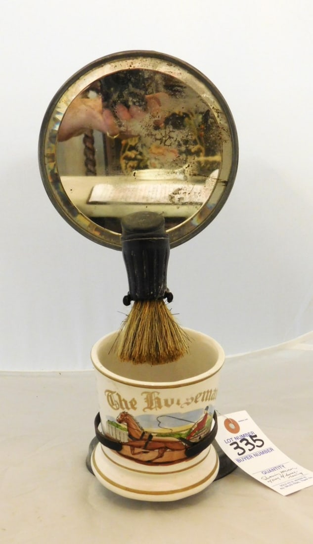 Vintage Shaving Stand w/Mirror & Mug (1 of 2)