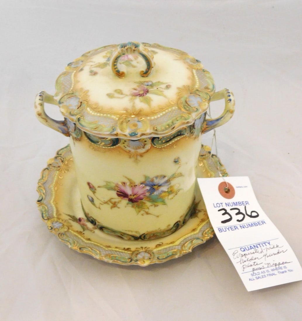 Vict. China Condensed Milk Container (1 of 2)