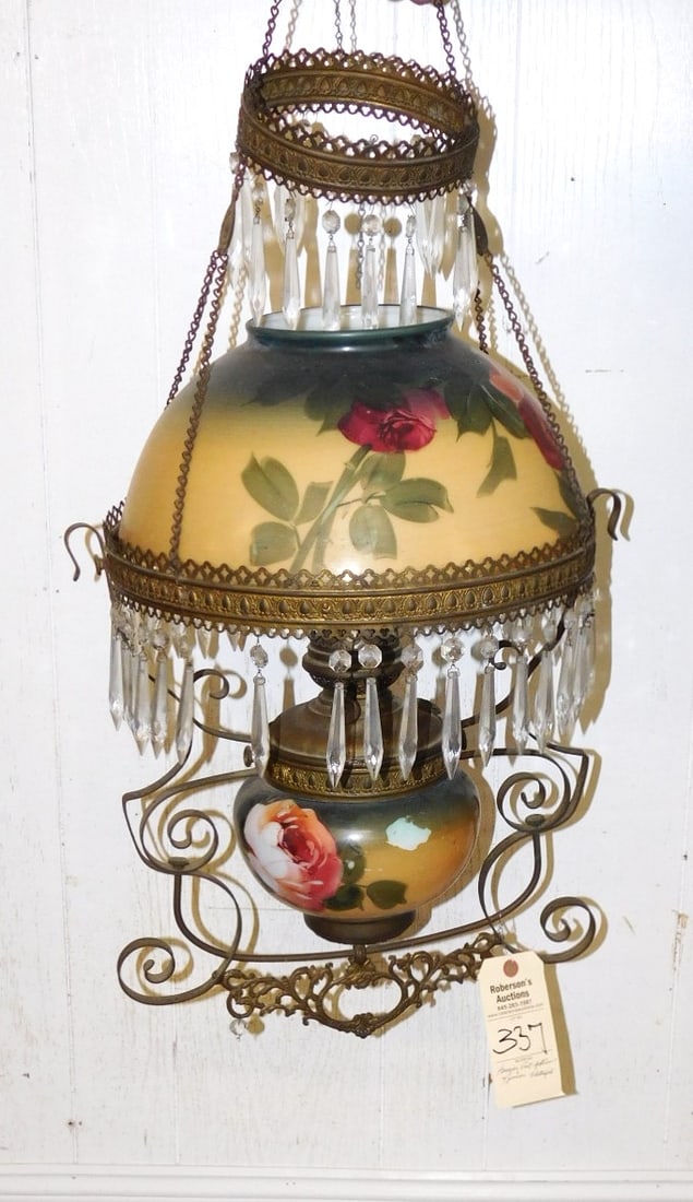 Ornate Victorian Hanging Floral Fixture (1 of 1)