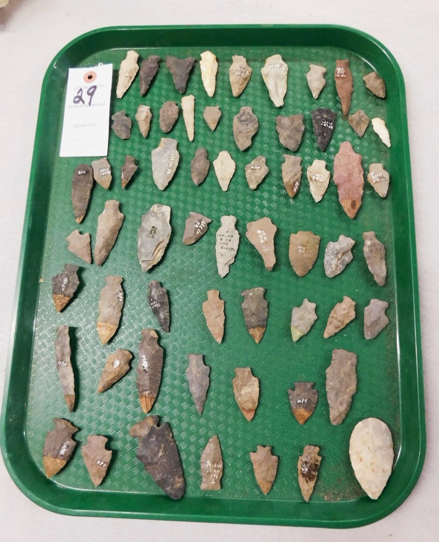 Over 50 Native American Arrowheads (1 of 3)