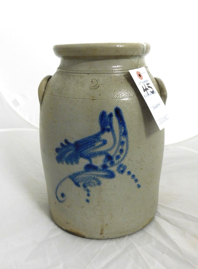 2 Gal. Decorated Stoneware Crock (1 of 4)