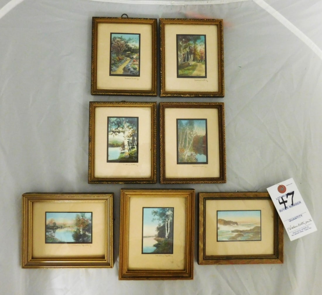7 Miniature "Wallace Nutting" Prints (1 of 3)