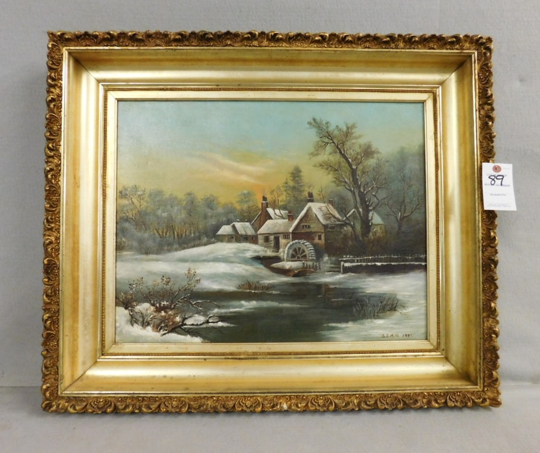 18" x 23" O/C of Bogert's Mill Pond (1 of 4)