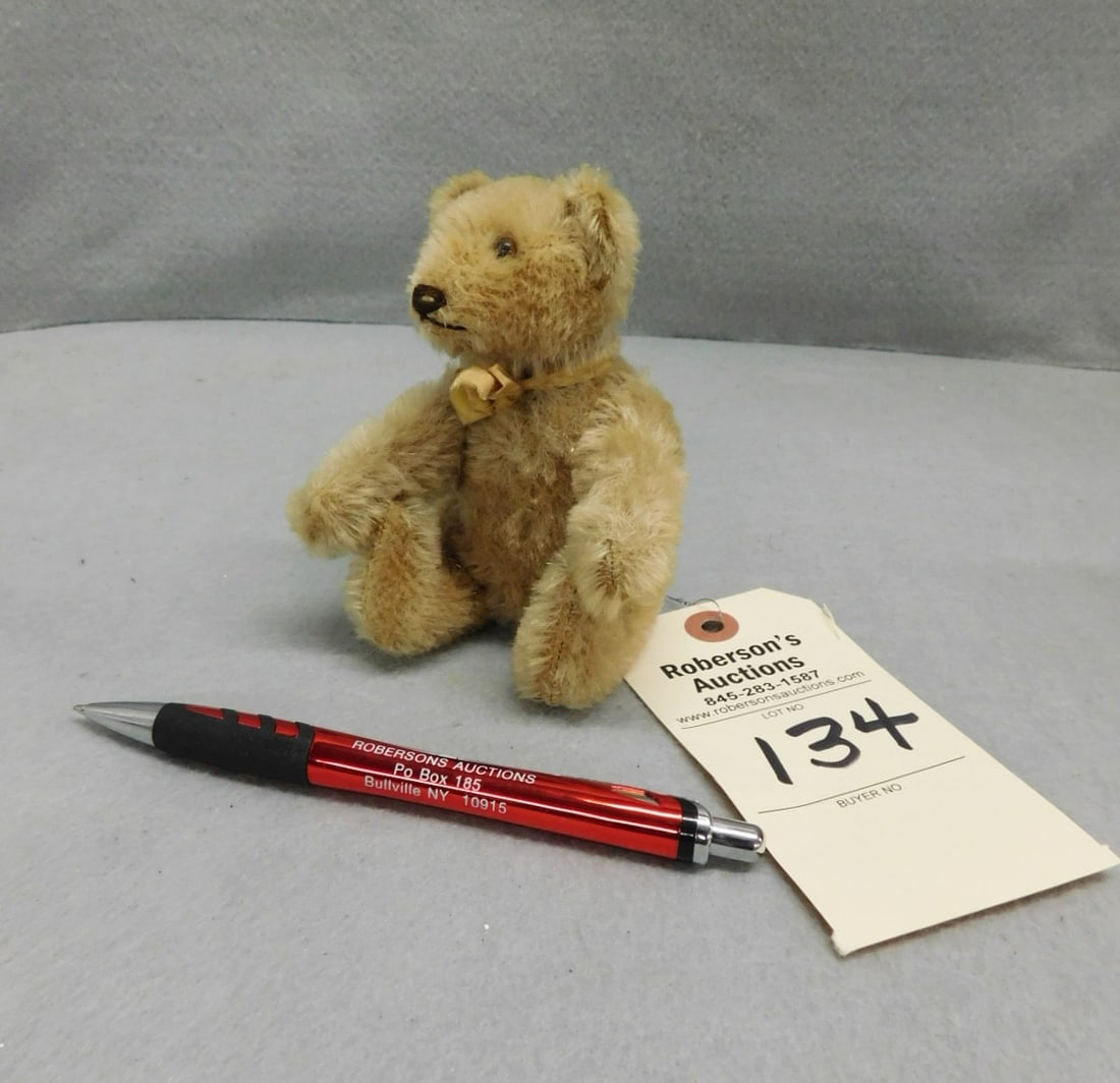 6"H. Early Jtd. Mohair Teddy Bear (1 of 2)