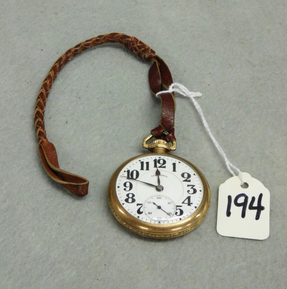 Illinois 21 Jewel G.F. Pocketwatch: Illinois 21 Jewel G.F. Pocketwatch in Working Cond., (Etching on Back is Worn)