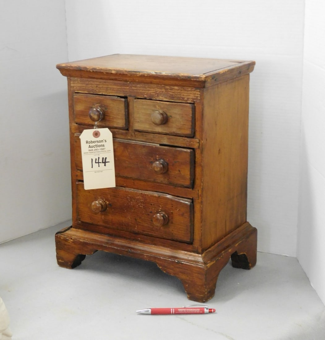 Early 4 Drawer Miniature Chest (1 of 3)