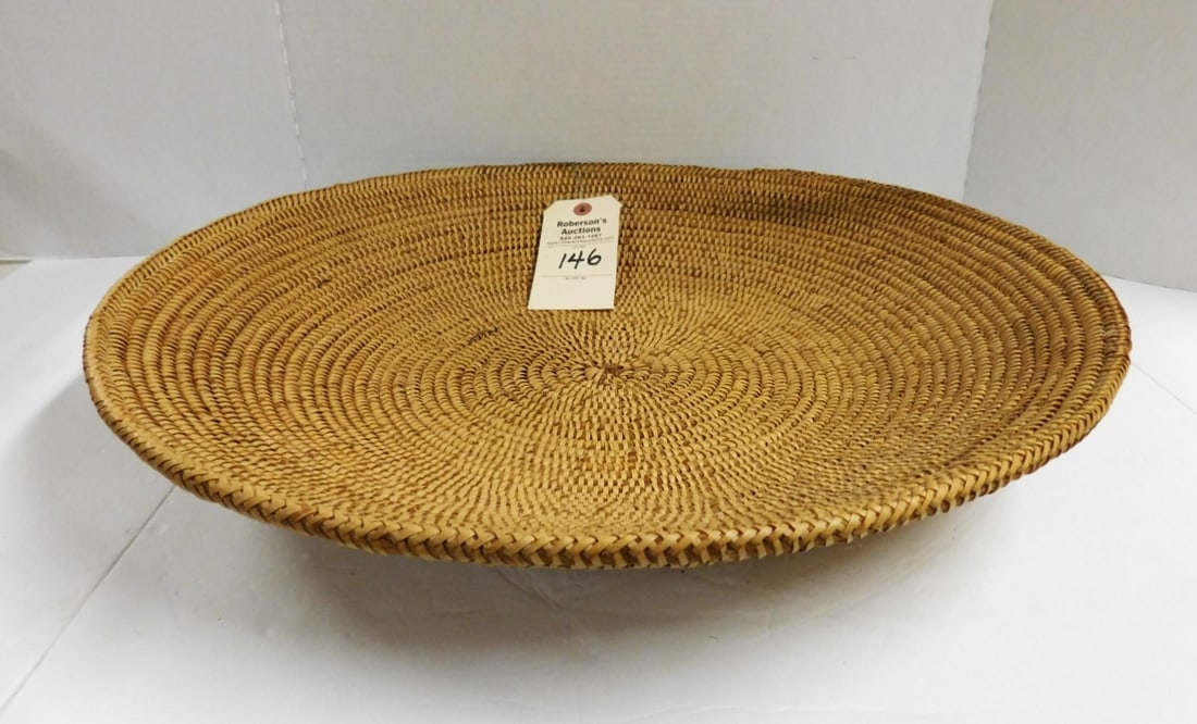 Native American Shallow Woven Basket (1 of 2)