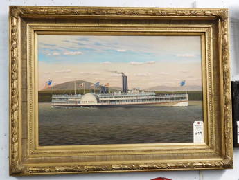 O/C of Paddlewheeler "NY" by A. Nemethy