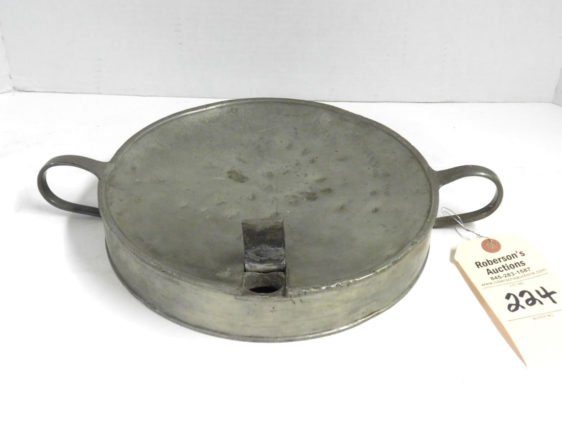 Early Pewter Water 10"D Container (1 of 3)