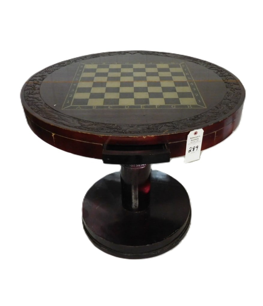 Mahogany Game Table (1 of 2)