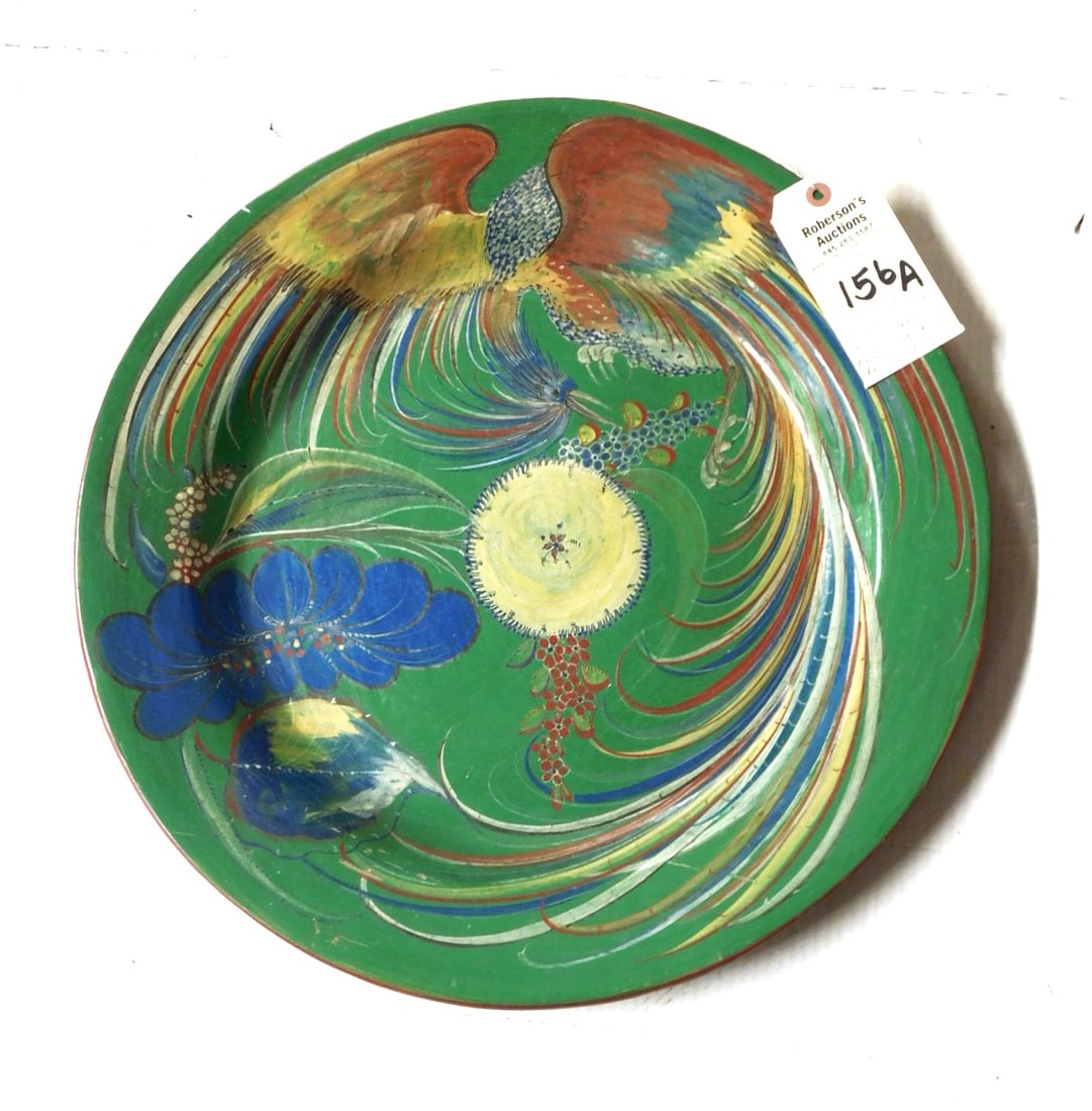 20"D. Handptd. Mexican Pottery Charger (1 of 3)