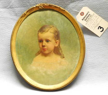 12" x 10" O/C Little Girl: 12" x 10" O/C Little Girl - Unsigned in GD Cond.