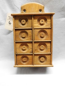 Oak Wall 8 Drwr. Apothecary