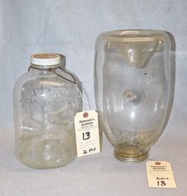 2 Early Glass Fish Traps